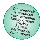 Livestock produced from extended family groups on open moors